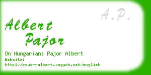 albert pajor business card